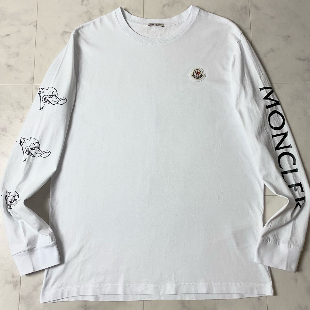 極美品/Lサイズ○モンクレール MONCLER 袖プリント スリーブロゴ 極美品/Lサイズ○モンクレール MONCLER 袖プリント スリーブロゴ
