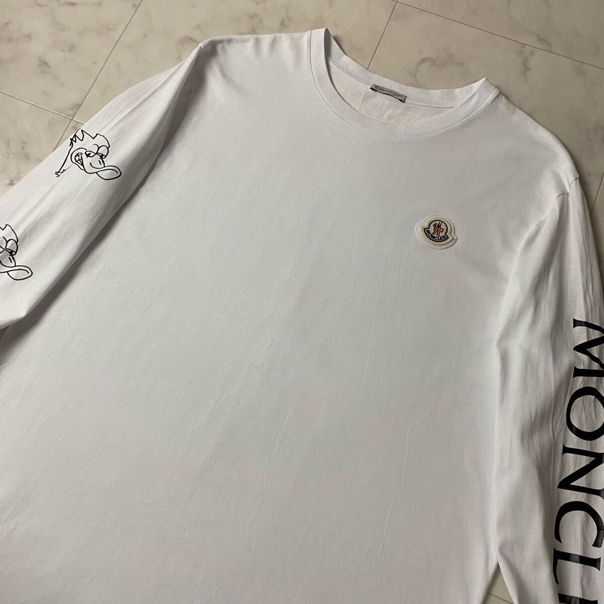 極美品/Lサイズ○モンクレール MONCLER 袖プリント スリーブロゴ 極美品/Lサイズ○モンクレール MONCLER 袖プリント スリーブロゴ