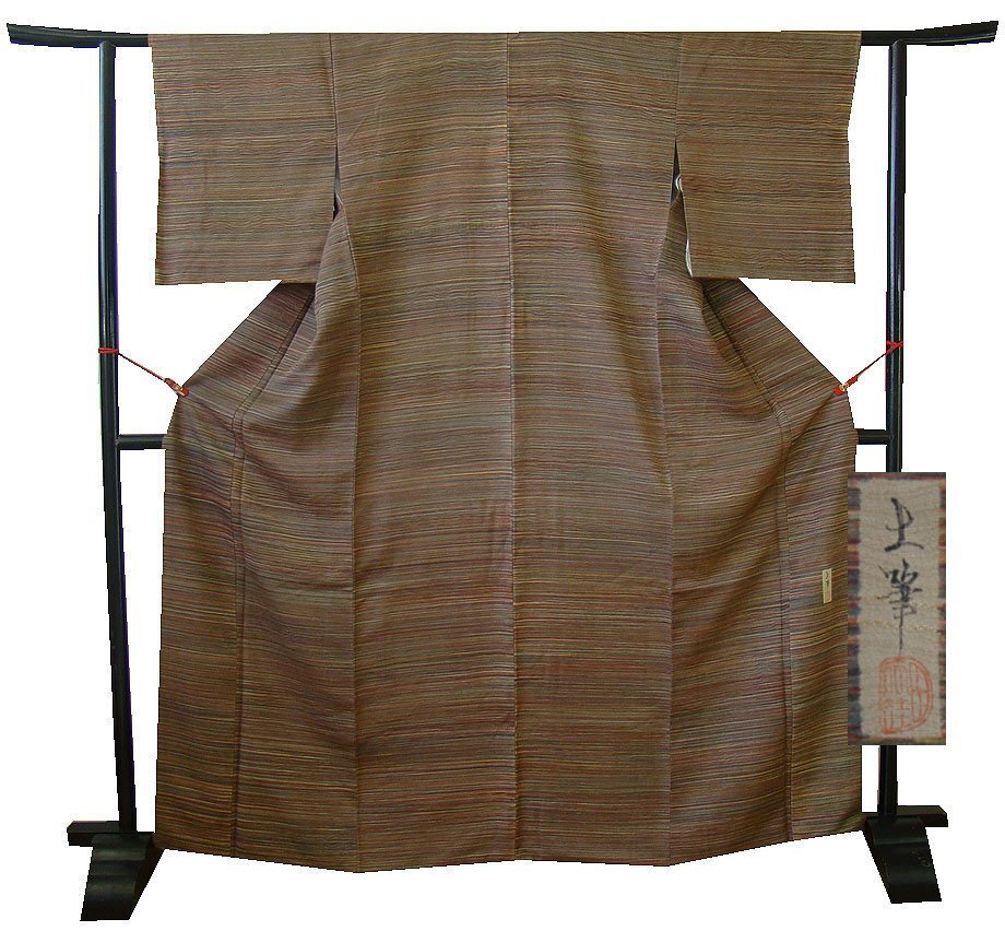 時代屋 美品 裄66.3cm 板〆絞り 小紋 袋帯 帯〆 帯揚げ 4