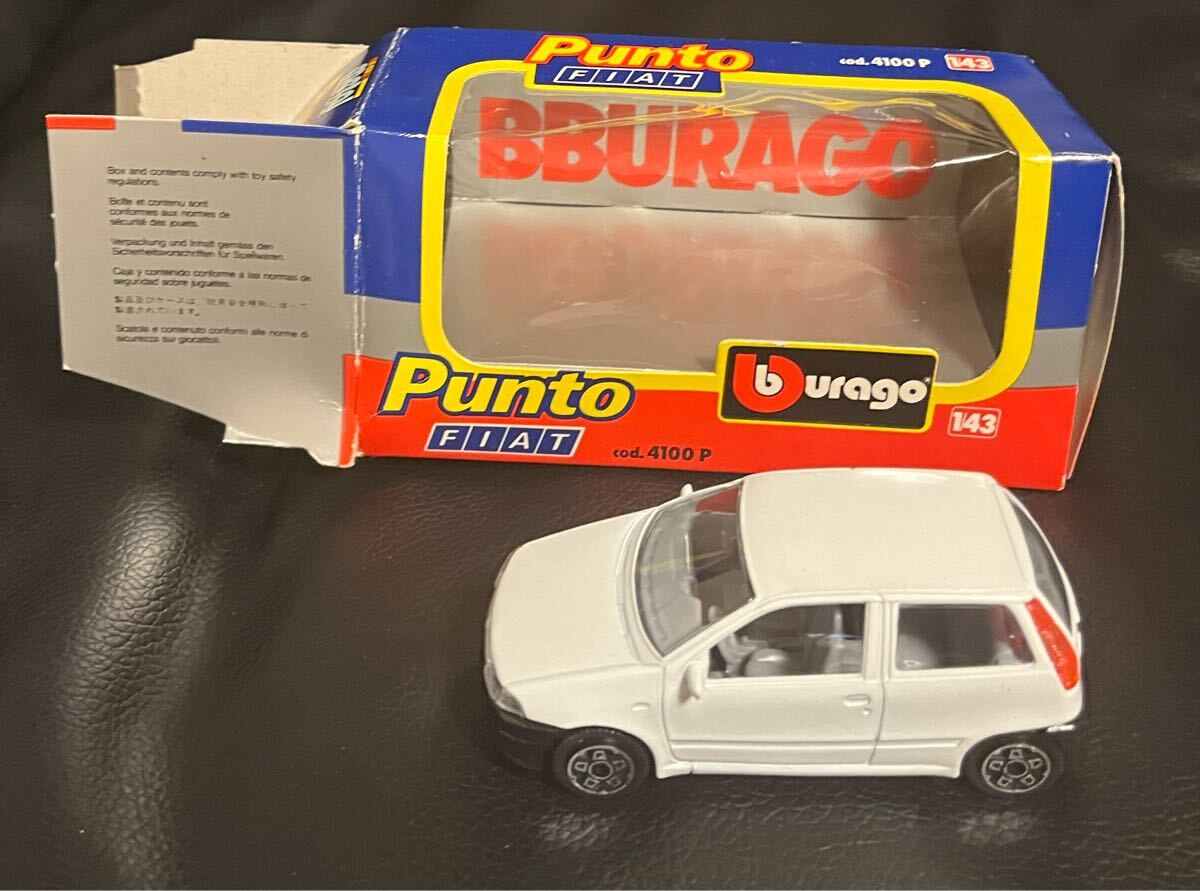 絶版 当時物 1/43 FIAT PUNTO フィアット プント BURAGO ブラーゴ ダイキャストミニカー Bburago_画像3