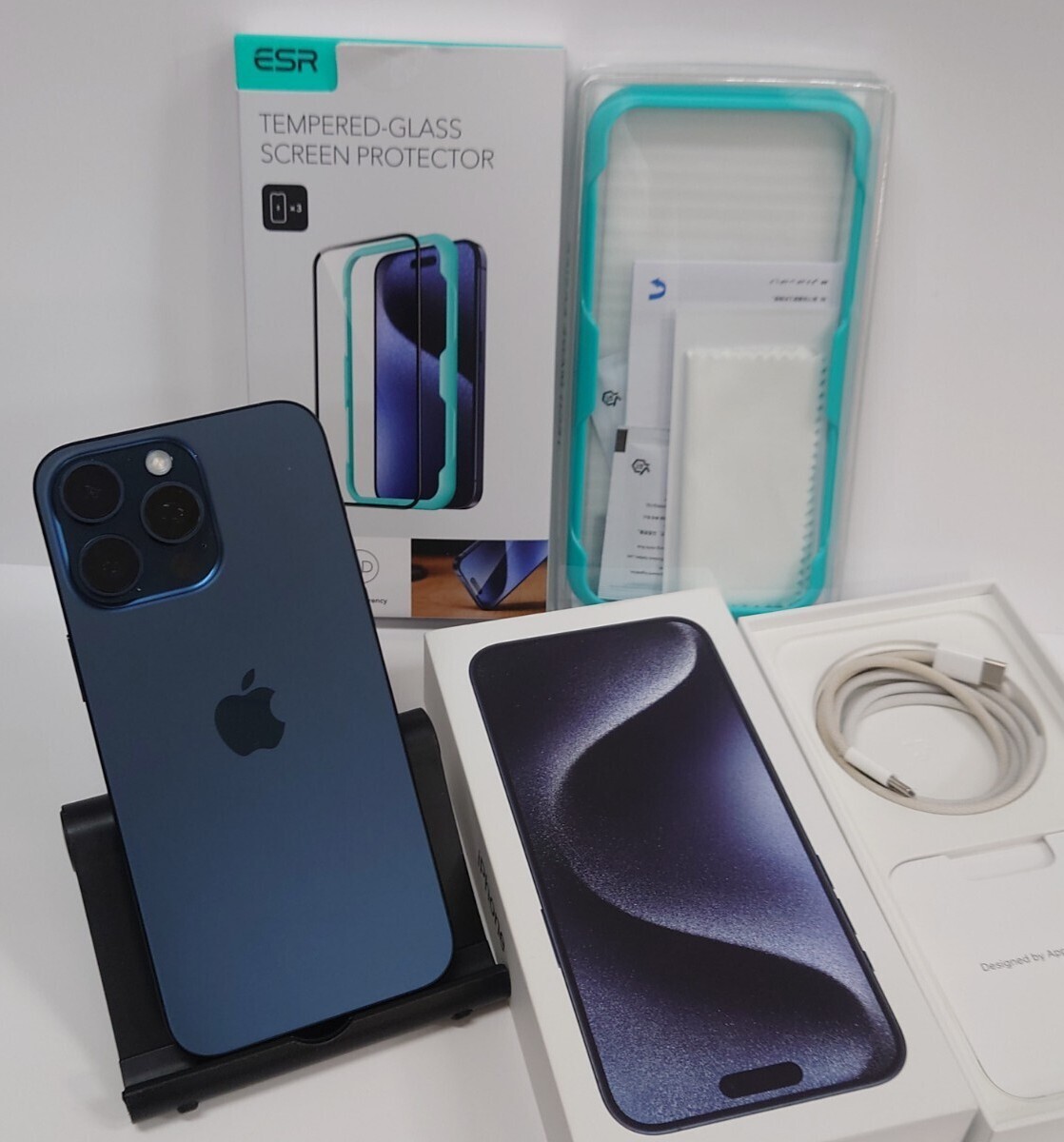 iPhone 15 Pro Max 512GB A3105 ブルーチタニウム 判定◎/初期 iPhone 15 Pro Max 512GB A3105 ブルーチタニウム 判定◎/初期