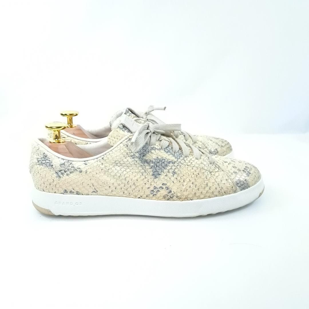 COLE HAAN GRANDPRO スニーカー 6 1/2 パイソン 軽量 コールハーン レディース レースアップ hws01538