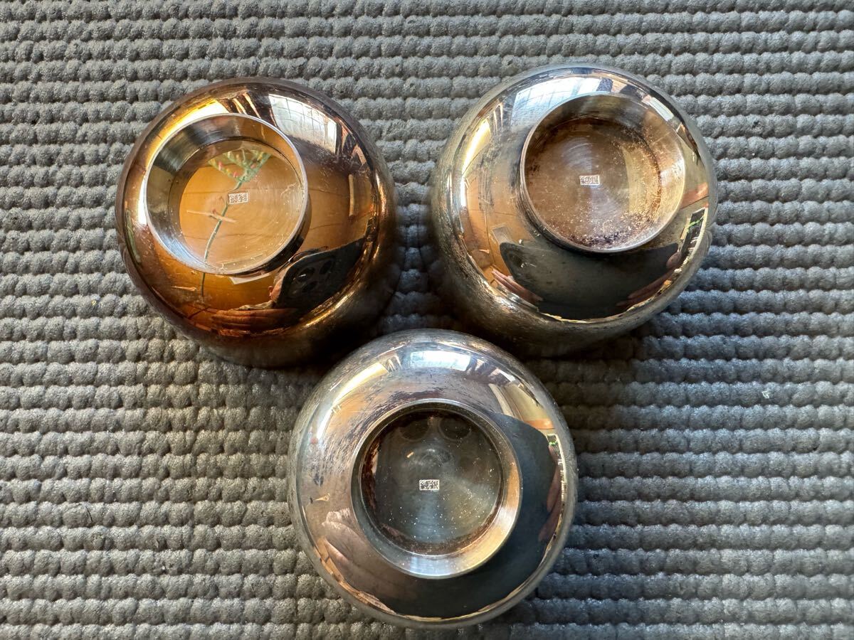 4 うぶだし品 中古 純銀 盃 3個セット 58.2g 刻印有 4 うぶだし品 中古 純銀 盃 3個セット 58.2g 刻印有