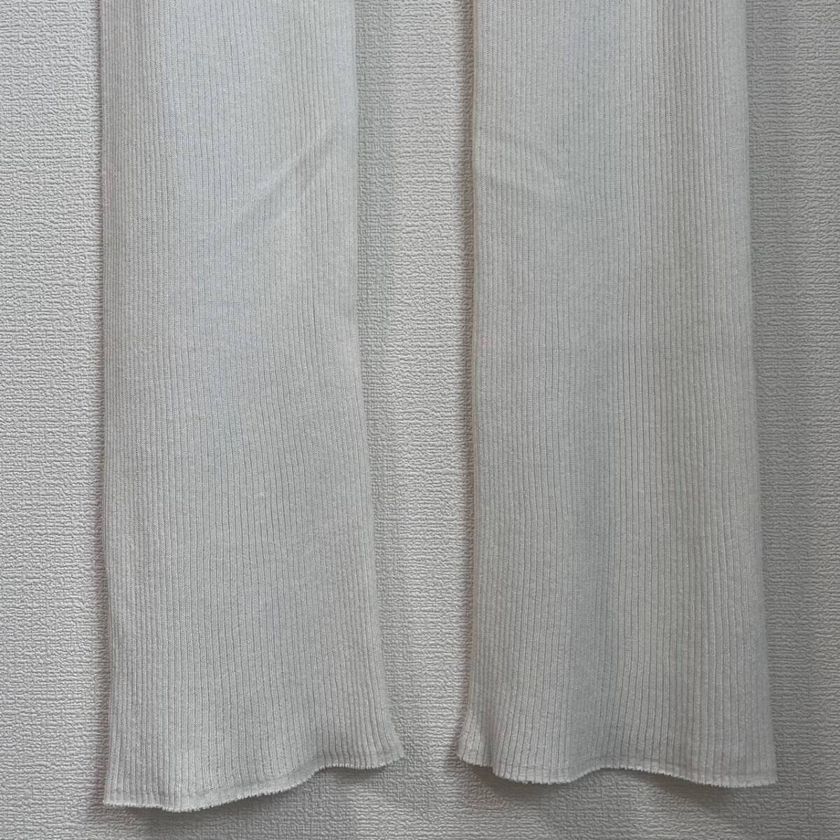 qualite カリテ リブパンツ 日本制 ホワイト 麻混 アバハウス サイズF