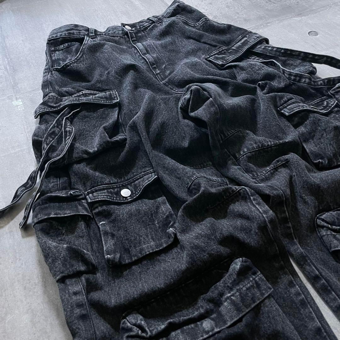 即完品 ADRER 鬼太 ブラックデニム パラシュートパンツ 平野紫耀 即完品 ADRER 鬼太 ブラックデニム パラシュートパンツ 平野紫耀
