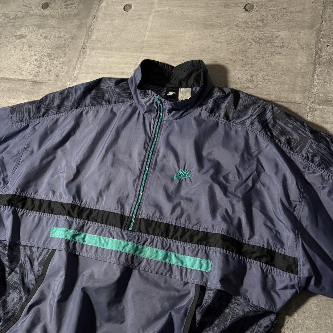 90s NIKE ナイロンジャケット ハーフジップ プルオーバー y2k 90s NIKE ナイロンジャケット ハーフジップ プルオーバー y2k
