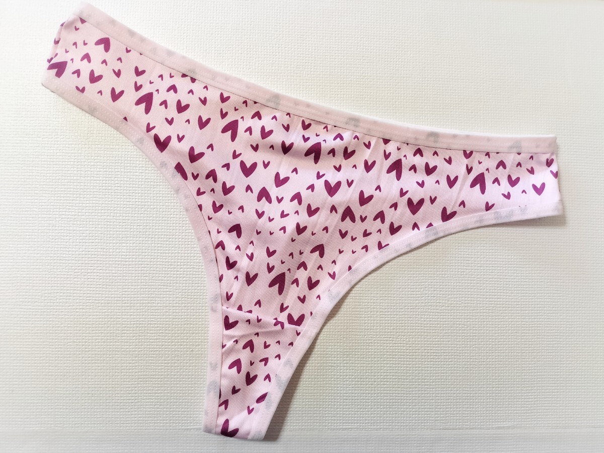 ★新品★ LL Tバック ショーツ ピンク×パープル系 ハート セクシーランジェリー 大きいサイズ