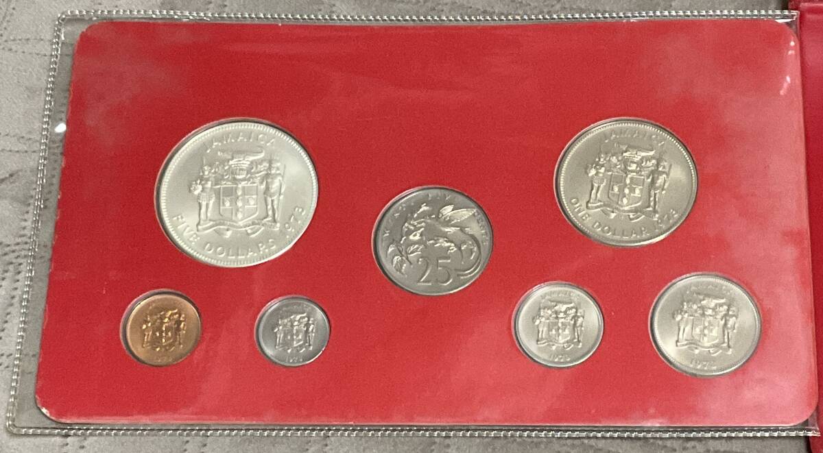 記念銀貨セット】コインオブジャマイカ1973_5ドル/1ドル/25 記念銀貨セット】コインオブジャマイカ1973_5ドル/1ドル/25