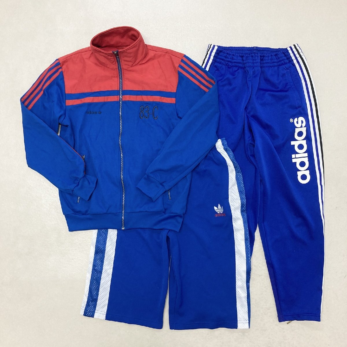 ○ 80s adidas アディダス ジャージ 3点 トラックジャケット ○ 80s adidas アディダス ジャージ 3点 トラックジャケット