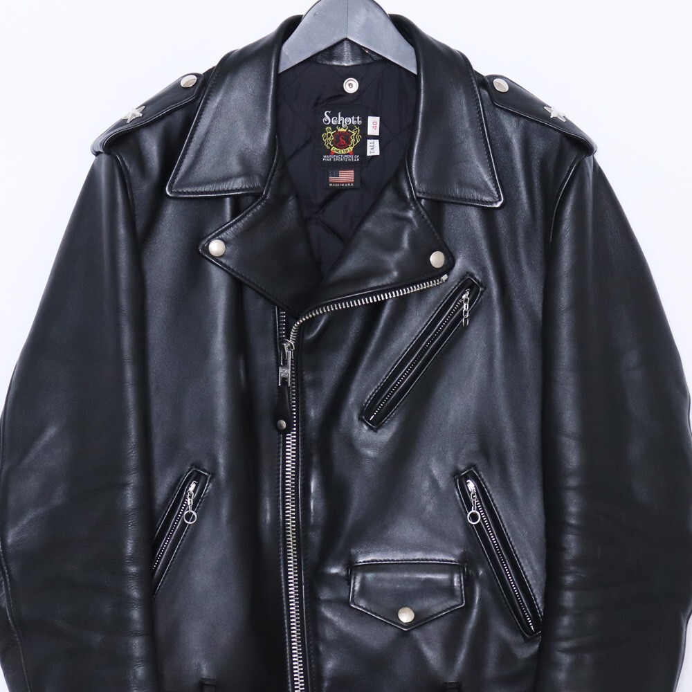 SCHOTT 613UST ONESTAR TALL ダブルライダースジャケット サイズ SCHOTT 613UST ONESTAR TALL ダブルライダースジャケット サイズ