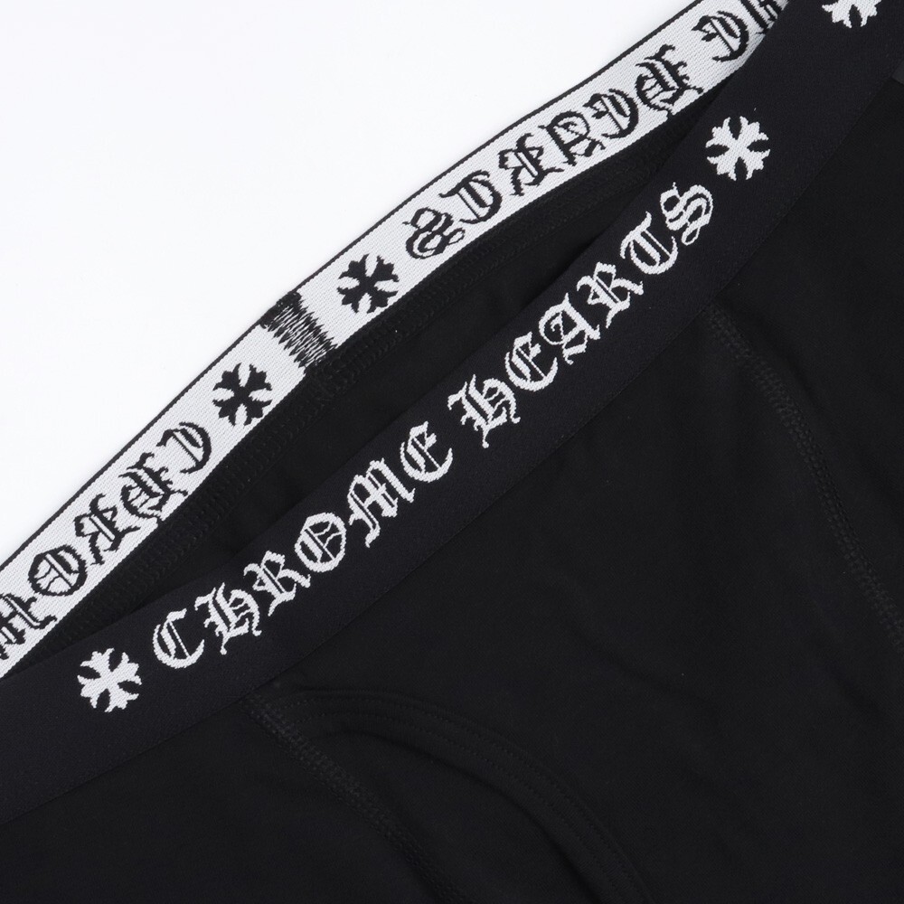 未使用 CHROME HEARTS ショートボクサーパンツ XLサイズ ブラック CH1300 クロムハーツ Boxer Brief Shorts ブリーフ インナー 下著