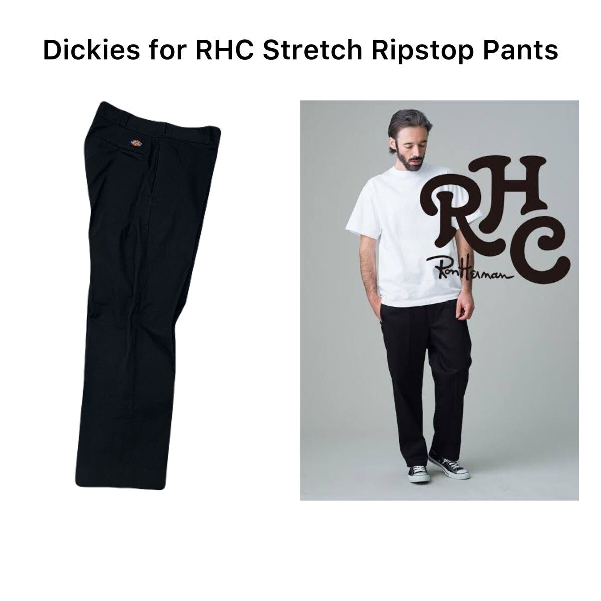 Dickies RHC パンツ ブラック Yahoo!オークション - 22年春夏モデル RHC Ron Herman× Dickies