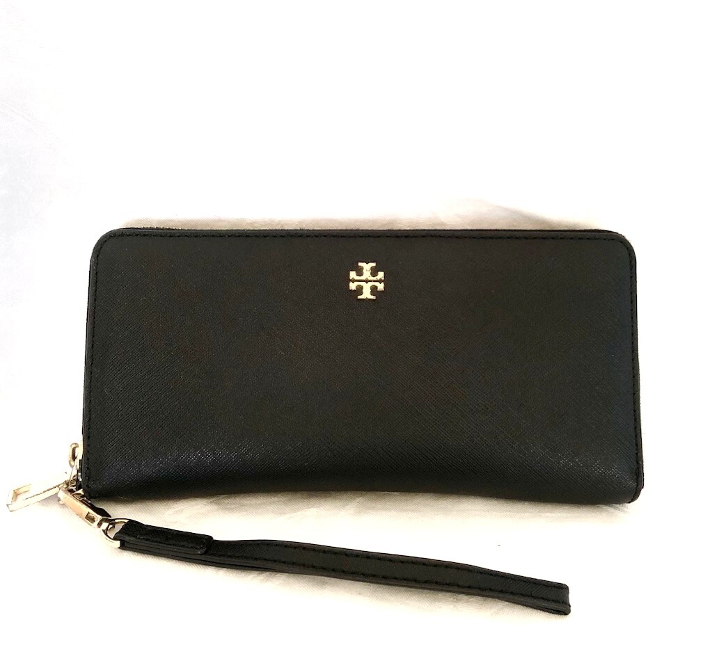 トリー バーチ　長財布　黒 / ラウンドファスナー　ブラック　TORY BURCH_画像1