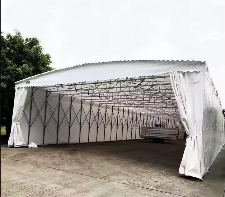 移動テント倉庫 間口8m 奥行12m 高さ4m 四面生地(カーテン1面 移動テント倉庫 間口8m 奥行12m 高さ4m 四面生地(カーテン1面