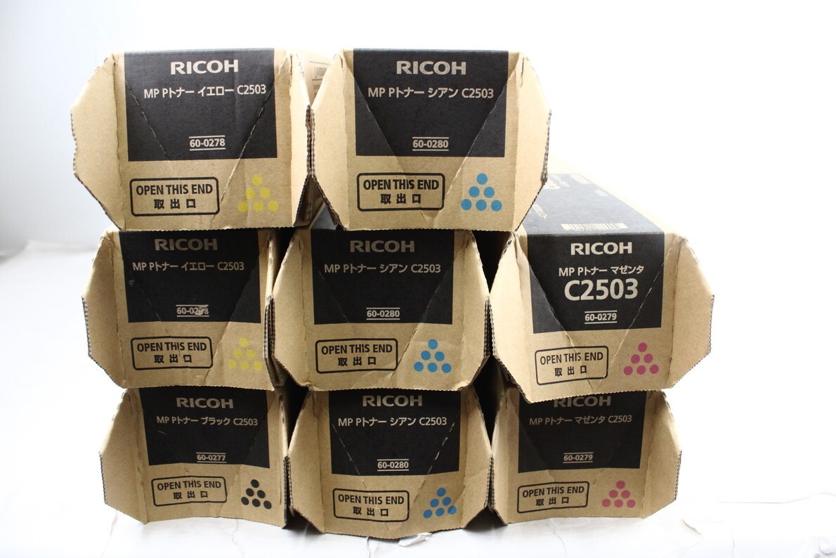 未使用 RICOH 純正 トナー C2503 4色8本(シアン・マゼンタ 未使用 RICOH 純正 トナー C2503 4色8本(シアン・マゼンタ