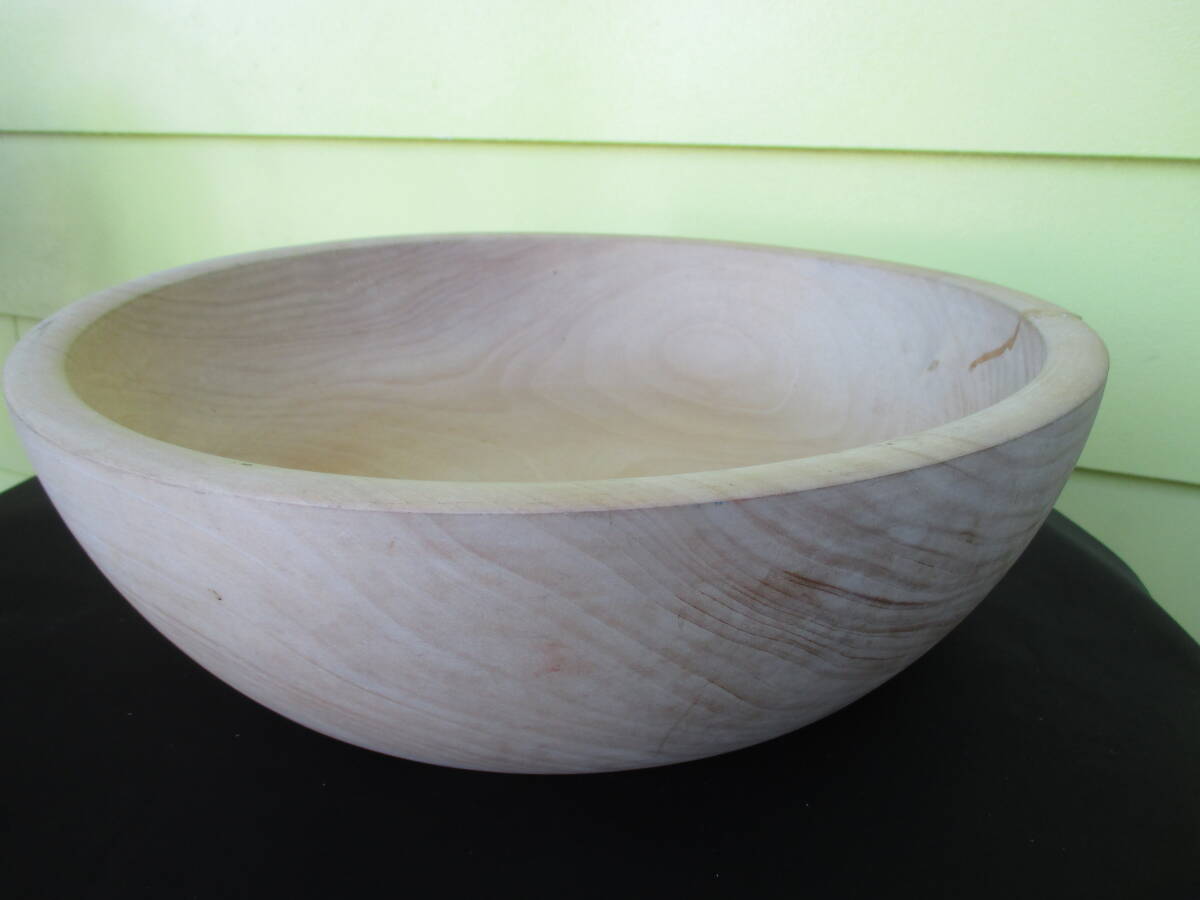 ★こね鉢 　木制　コネ鉢 ソバうどん 打ち道具 古道具 古民蕓　 ヒビ有 練り鉢 　外徑37.5　內(nèi)徑33.5㎝　高9.5㎝　重2250? 現(xiàn)狀品