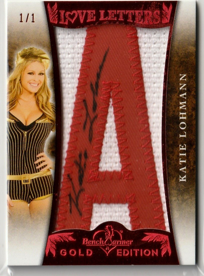 1of1[Katie Lohmann/ Katie * Rome n] письмо автограф автограф карта Letter Patch Auto 2013 BENCH WARMER GOLD EDITION