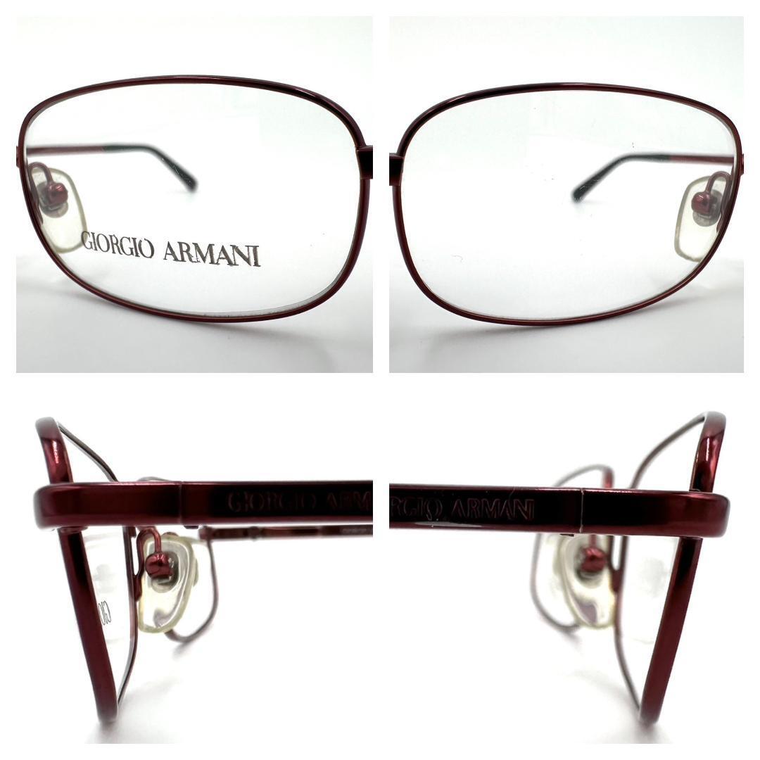 Giorgio Armani ジョルジオアルマーニ メガネ 度なし ボルドー系