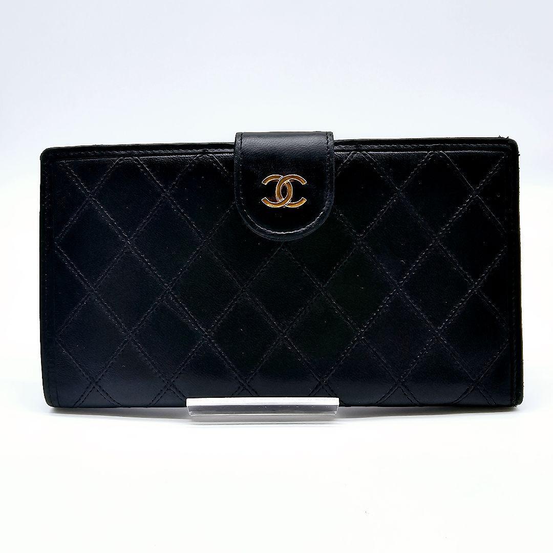 美品】CHANEL シャネル 長財布 ビコローレ がま口 ココマーク 美品】CHANEL シャネル 長財布 ビコローレ がま口 ココマーク
