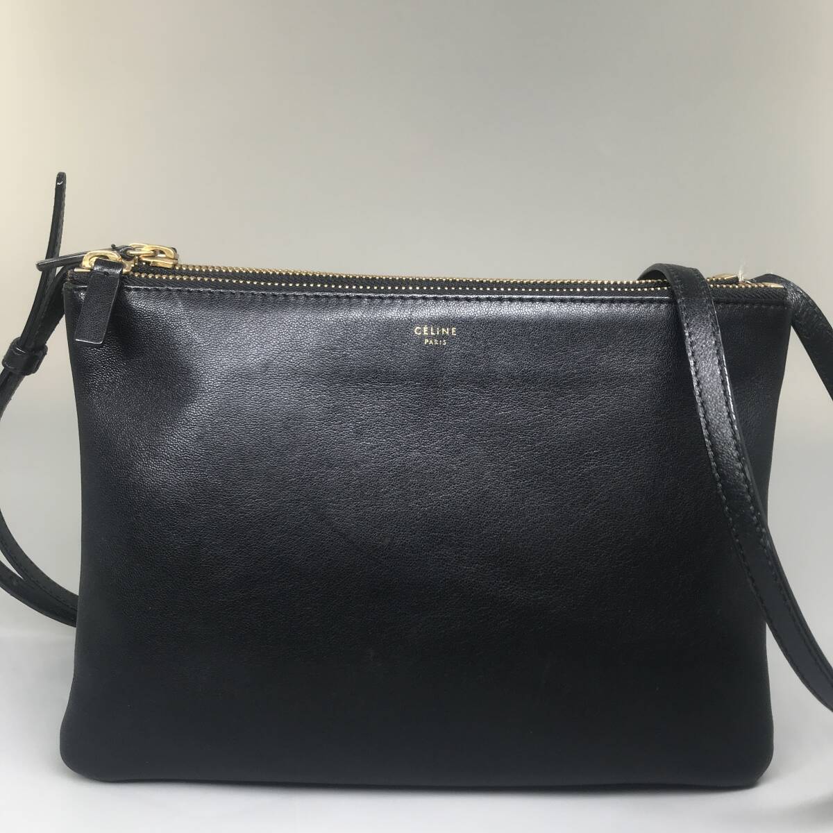 美品】CELINE/セリーヌ トリオスモール ショルダーバッグ 美品】CELINE/セリーヌ トリオスモール ショルダーバッグ