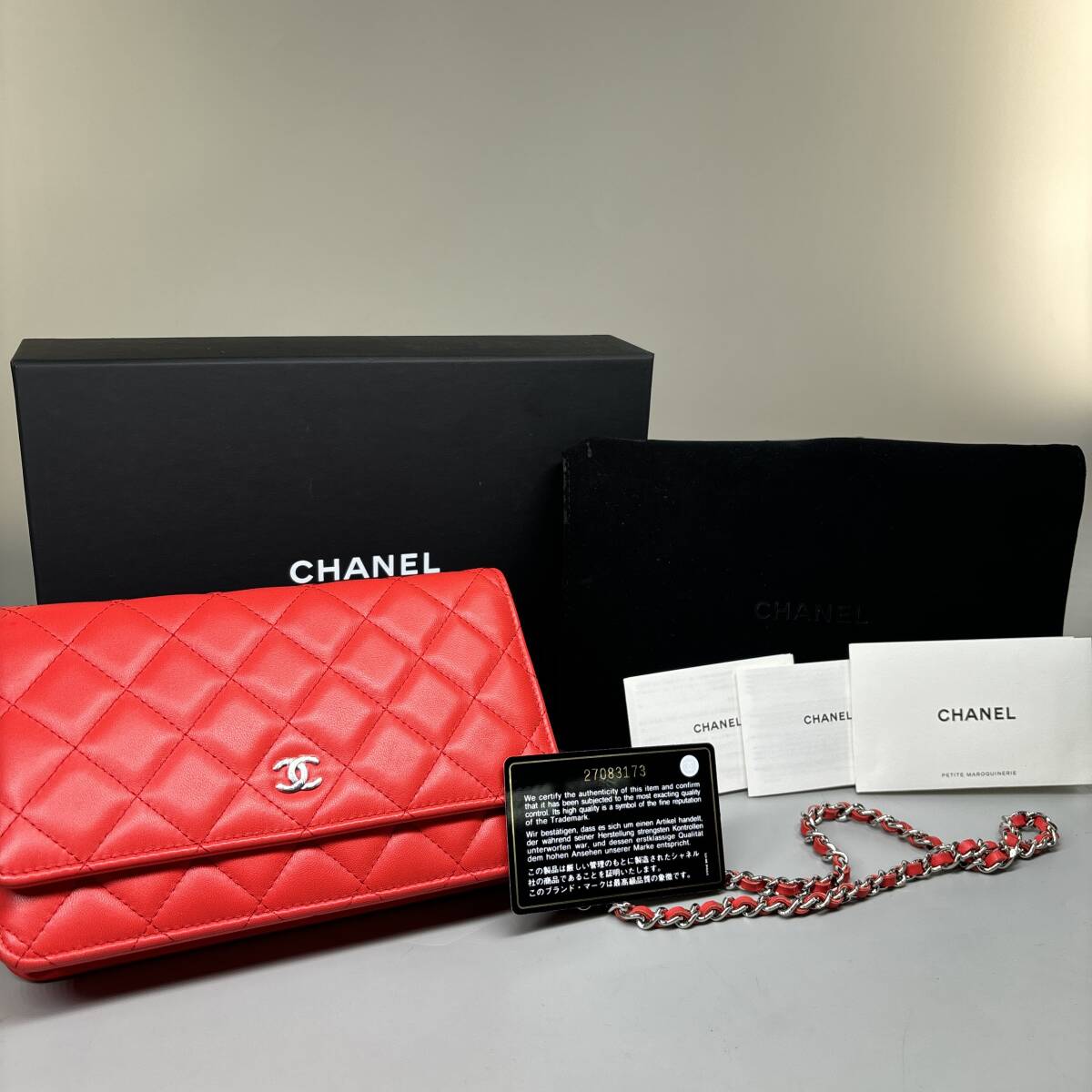 新品同様】CHANEL シャネル チェーンウォレット ショルダー 新品同様】CHANEL シャネル チェーンウォレット ショルダー