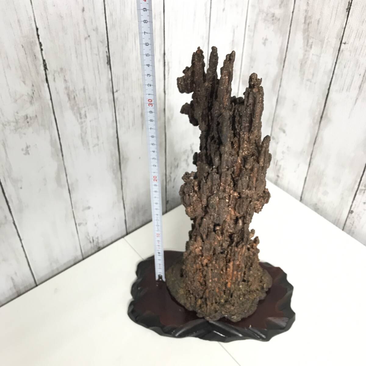美品】銅滴 住友金属鉱山株式会社 謹製 高さ35cm 共箱 含金銀 美品】銅滴 住友金属鉱山株式会社 謹製 高さ35cm 共箱 含金銀