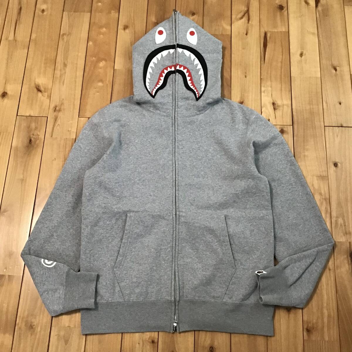WGM シャーク パーカー Lサイズ グレー shark full zip hoodie a bathing ape BAPE エイプ ベイプ アベイシングエイプ ndi55