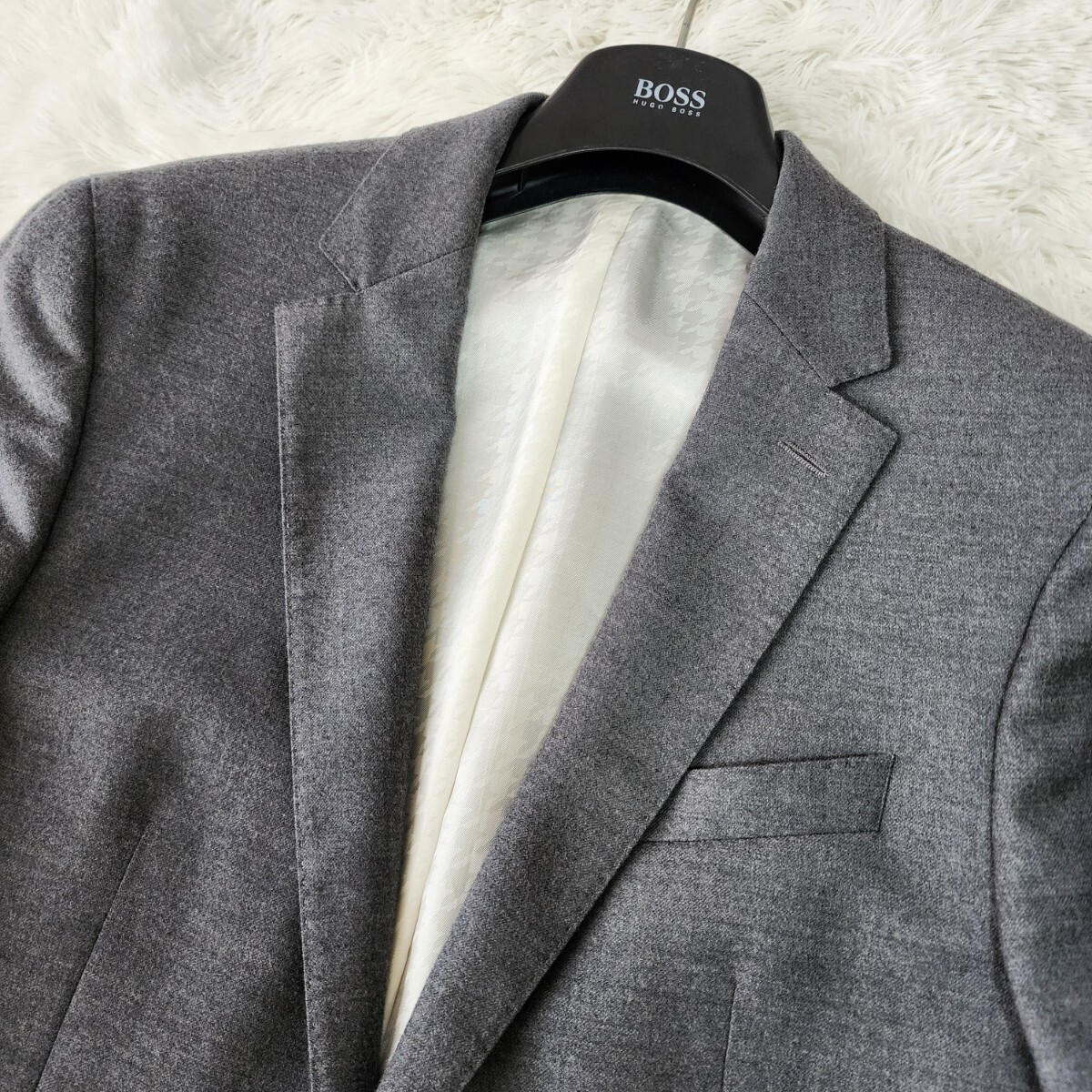 美品 L~XL相当 HUGO BOSS テーラードジャケット STRETCH 美品 L~XL相当 HUGO BOSS テーラードジャケット STRETCH