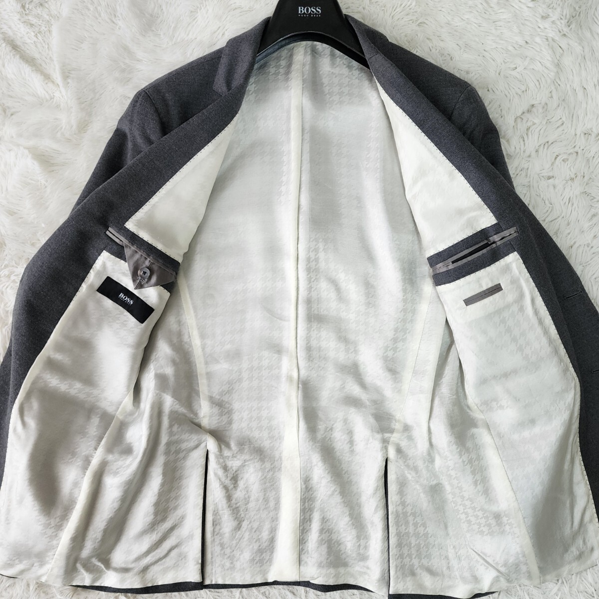 美品 L~XL相当 HUGO BOSS テーラードジャケット STRETCH 美品 L~XL相当 HUGO BOSS テーラードジャケット STRETCH