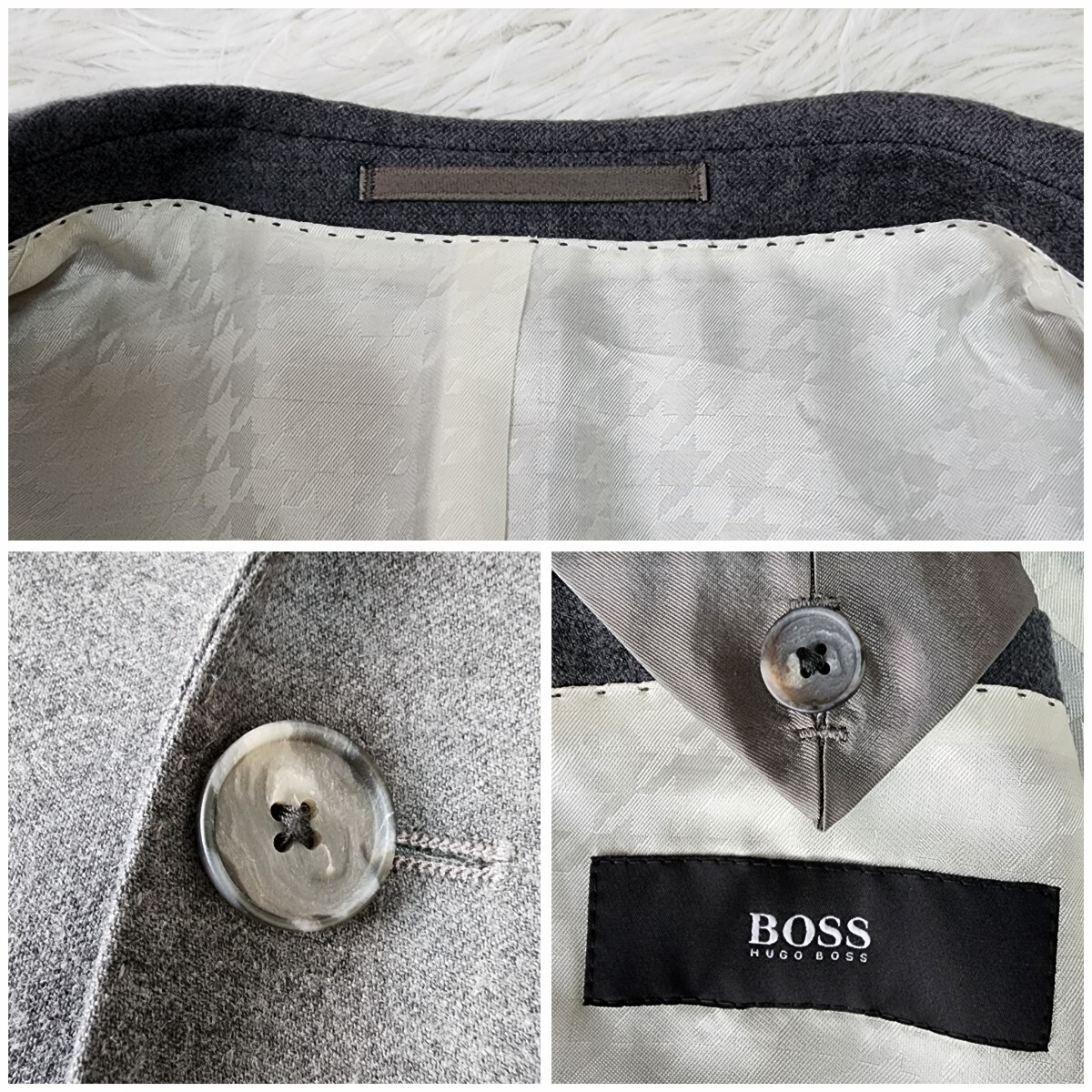 美品 L~XL相当 HUGO BOSS テーラードジャケット STRETCH 美品 L~XL相当 HUGO BOSS テーラードジャケット STRETCH