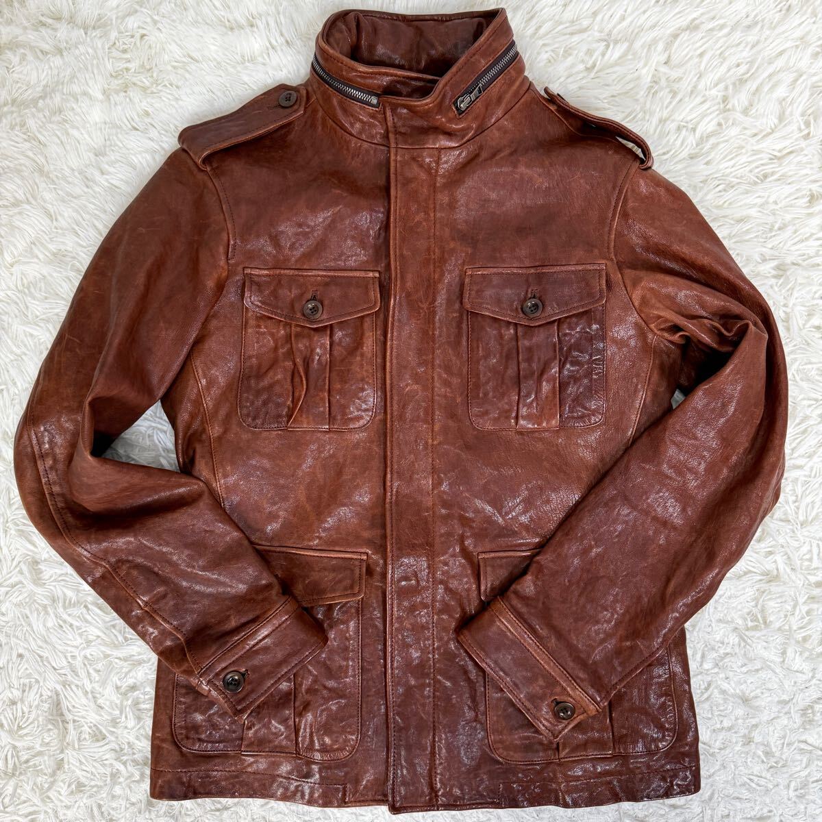 希少/L ラムレザー PS Paul Smith M-65 レザージャケット 希少/L ラムレザー PS Paul Smith M-65 レザージャケット