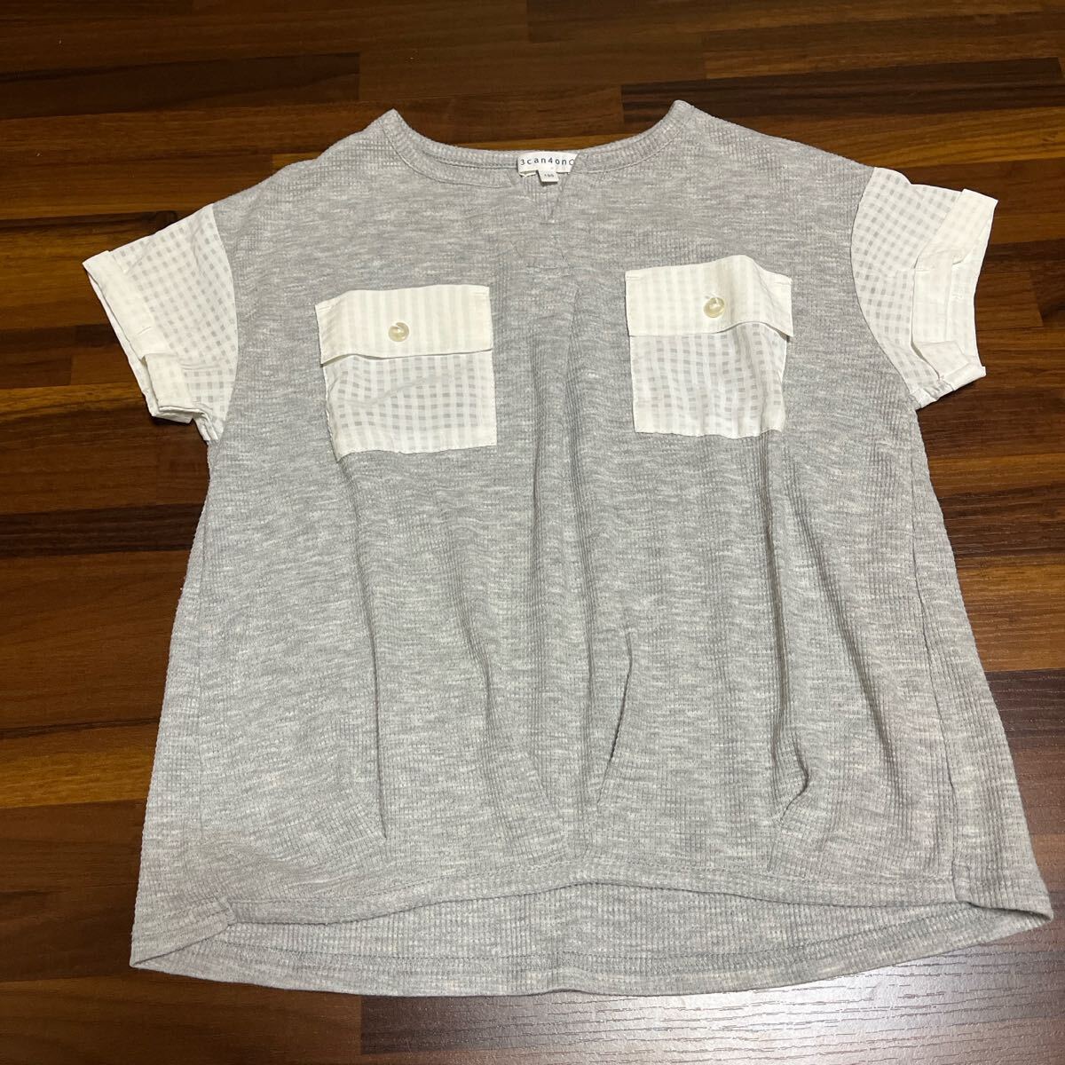  Kids tops трикотаж с коротким рукавом серый футболка белый 3can4on