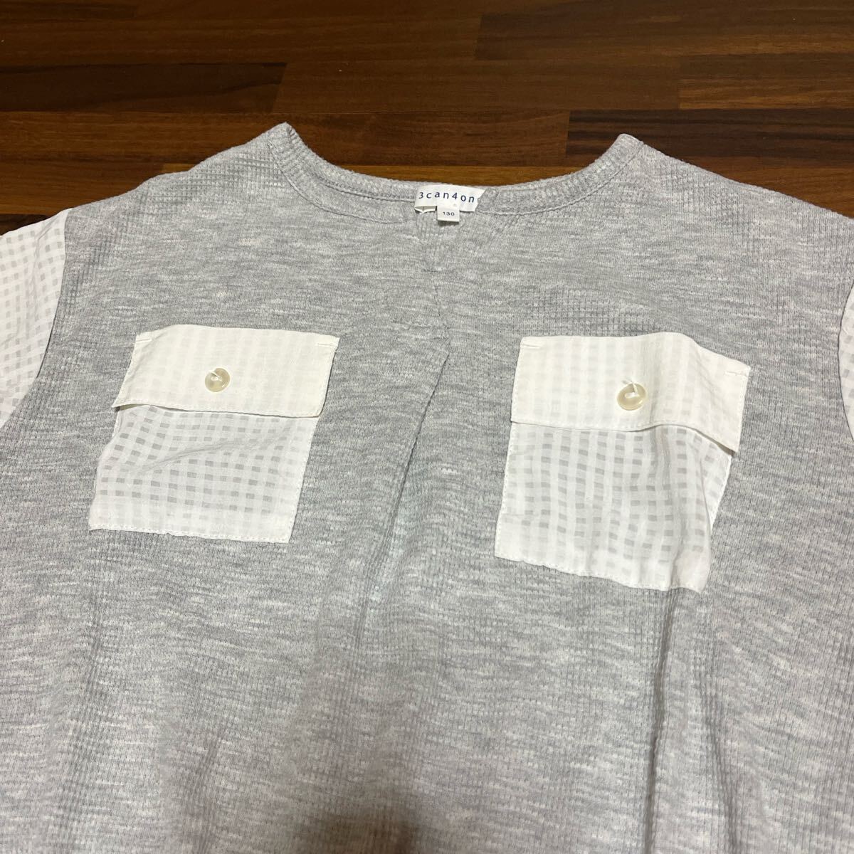  Kids tops трикотаж с коротким рукавом серый футболка белый 3can4on