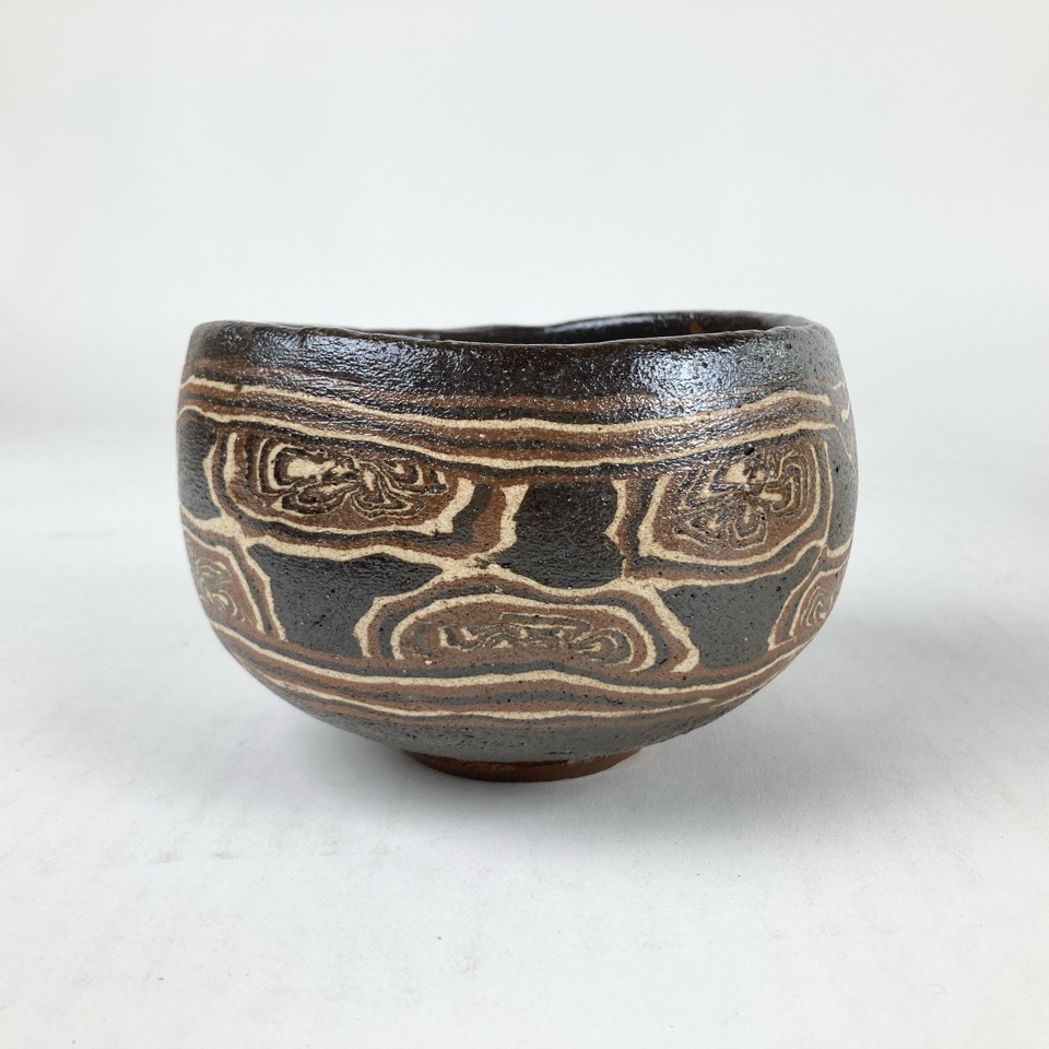 水野教雄 練込 茶碗 茶道具 水野双鶴 共箱 茶道具 y14-3663974 水野教雄 練込 茶碗 茶道具 水野双鶴 共箱 茶道具 y14-3663974