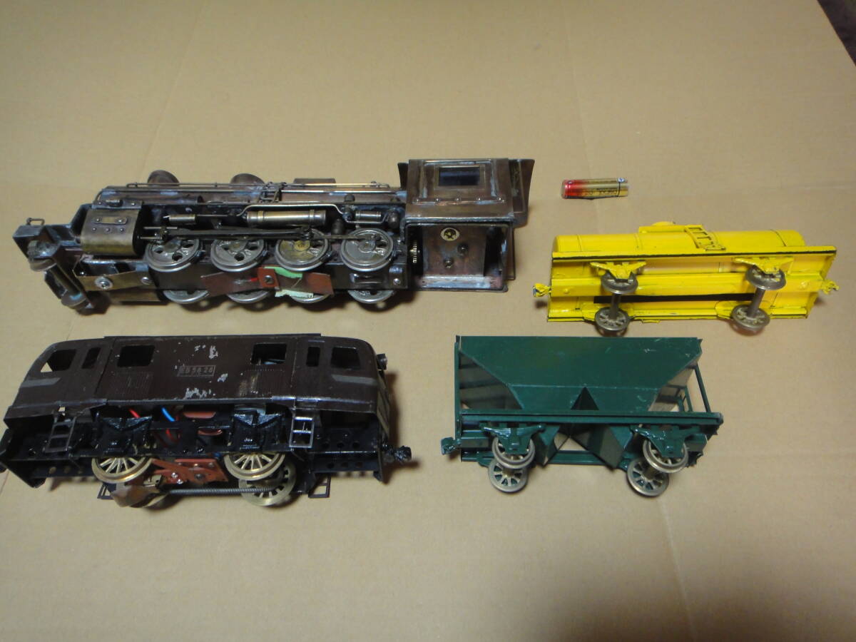 Oゲージ 蒸気機関車 電気機関車 貨車×2 ジャンク品(Oゲージ Oゲージ 蒸気機関車 電気機関車 貨車×2 ジャンク品(Oゲージ