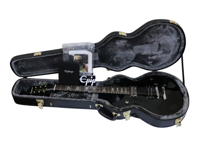  б/у прекрасный товар Epiphone Epiphone Tak Matsumoto DC Standard Plus Top электрогитара Matsumoto Takahiro blue black жесткий чехол есть одобрено документы 
