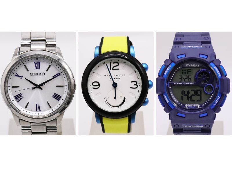 1円~ 3点 SEIKO セイコー ソーラー / MARK JACOBS マーク 1円~ 3点 SEIKO セイコー ソーラー / MARK JACOBS マーク