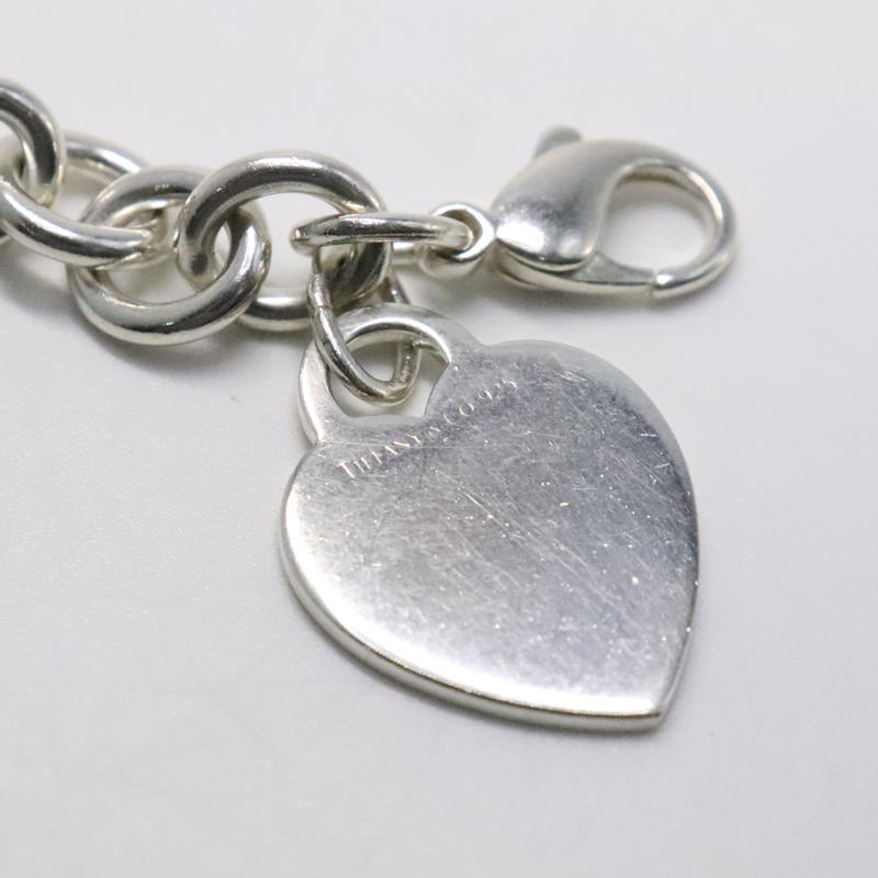 TIFFANY&Co. ティファニー ハートタグ ブレスレット SILVER 925 シルバー 総重量約34.3g レディース SV925 箱付 中古 美品 送料無料！