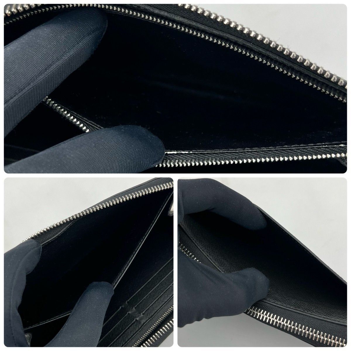 ルイヴィトン ジッピードラゴンヌ ブラック タイガ シルバーLv セカンドバッグ Louis Vuitton メンズ 財布 ポーチ 新品未使用級 鑑定済み
