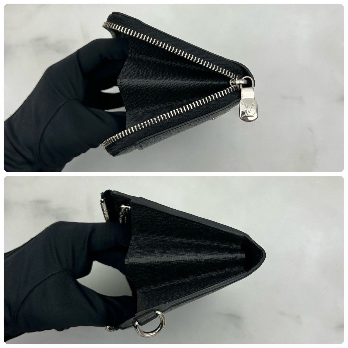 ルイヴィトン ジッピードラゴンヌ ブラック タイガ シルバーLv セカンドバッグ Louis Vuitton メンズ 財布 ポーチ 新品未使用級 鑑定済み