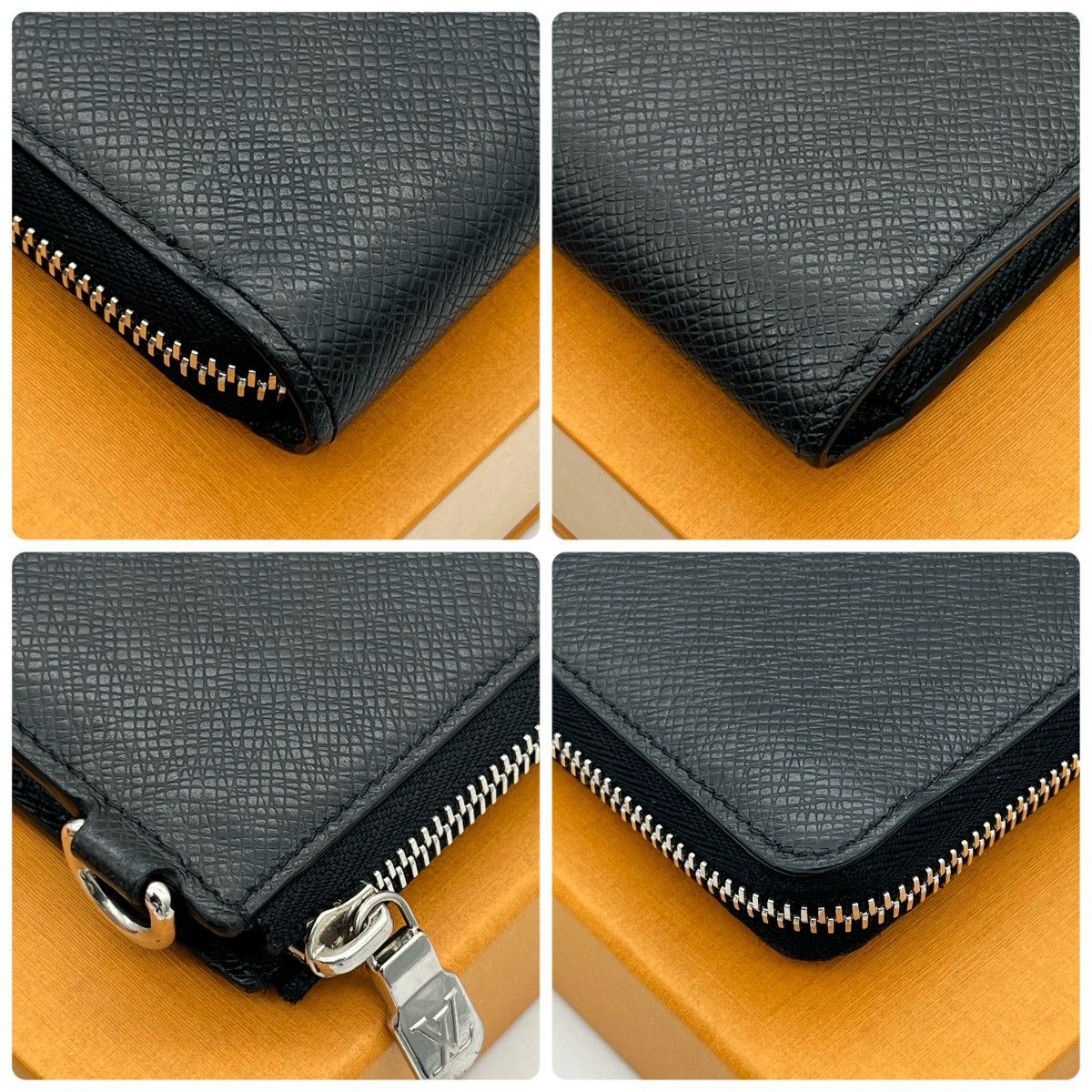 ルイヴィトン ジッピードラゴンヌ ブラック タイガ シルバーLv セカンドバッグ Louis Vuitton メンズ 財布 ポーチ 新品未使用級 鑑定済み