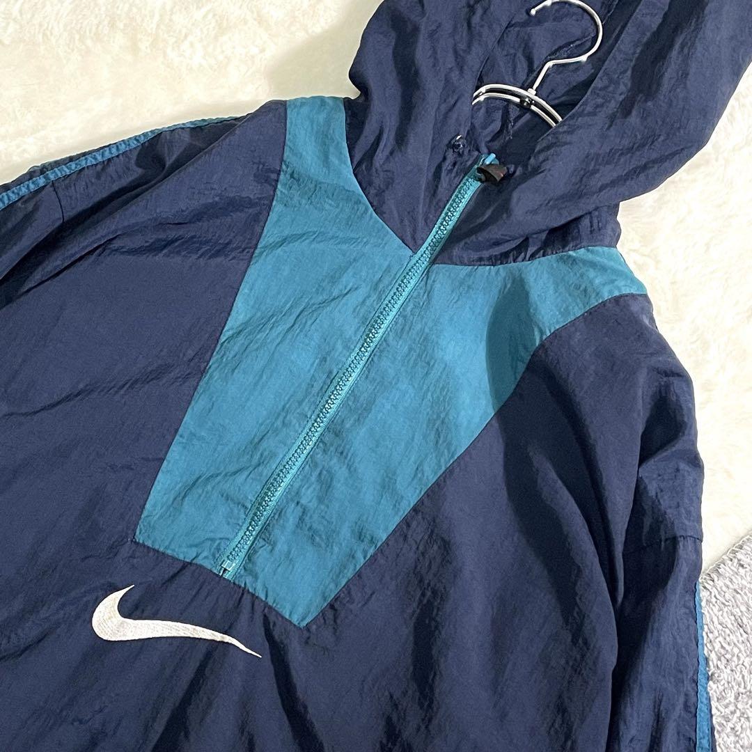 90s00s NIKE ナイロンアノラックパーカー 裏地メッシュ XL~XXL 90s00s NIKE ナイロンアノラックパーカー 裏地メッシュ XL~XXL