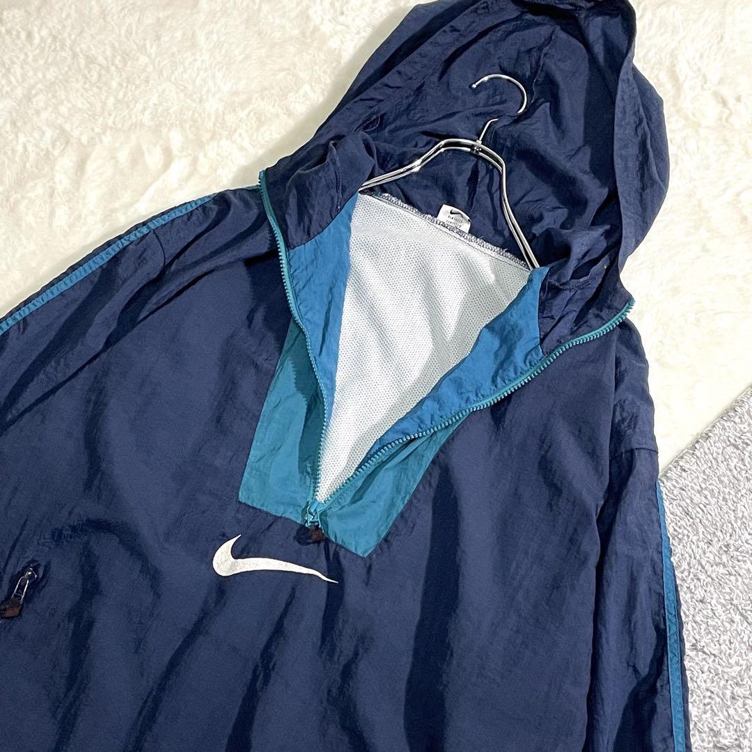 90s00s NIKE ナイロンアノラックパーカー 裏地メッシュ XL~XXL 90s00s NIKE ナイロンアノラックパーカー 裏地メッシュ XL~XXL