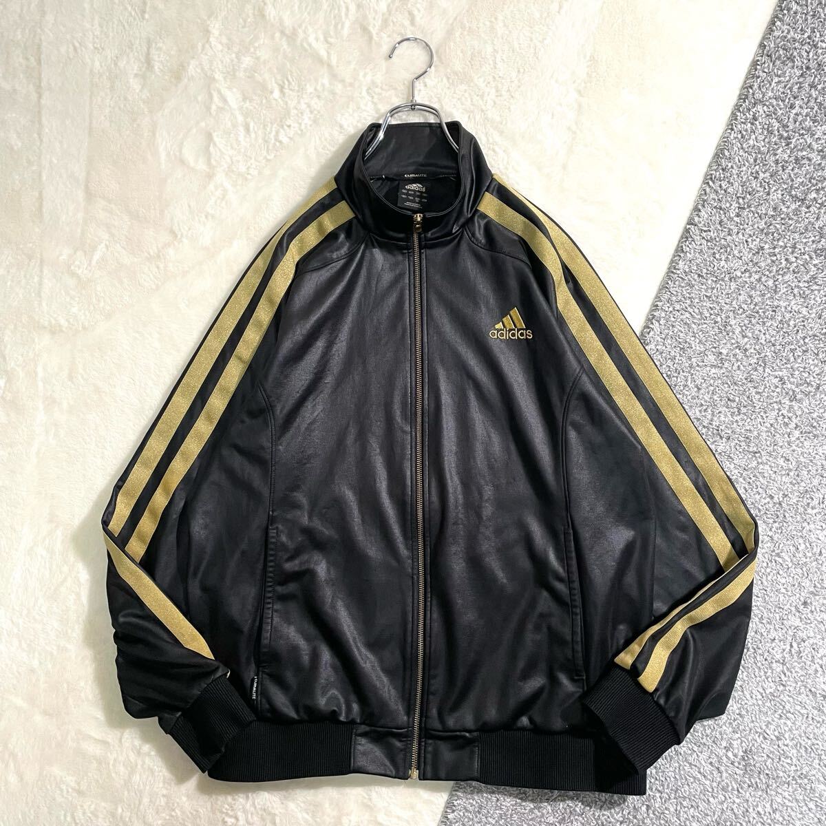 ビッグサイズ adidas トラックジャケット ゴールド×ブラック ビッグサイズ adidas トラックジャケット ゴールド×ブラック