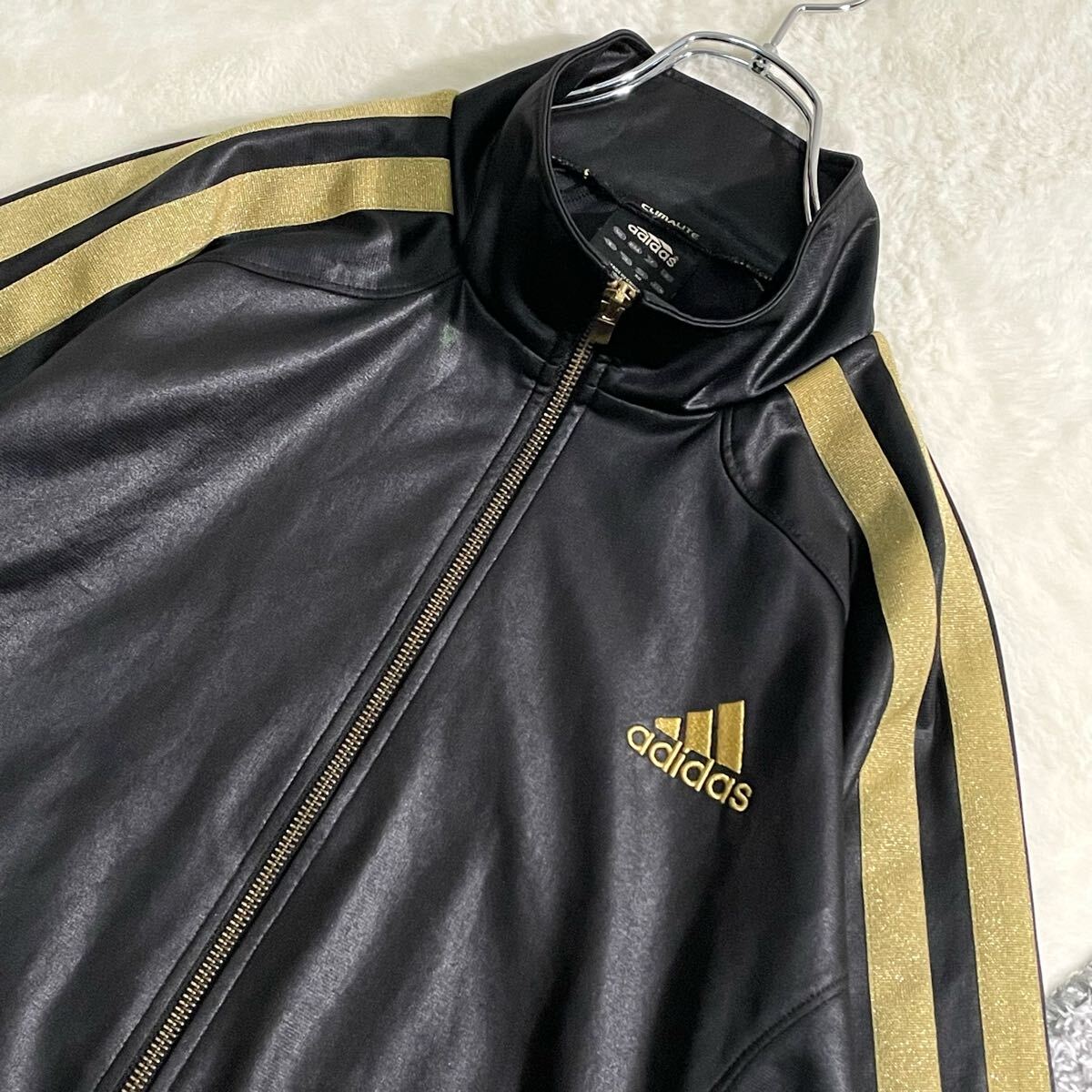 ビッグサイズ adidas トラックジャケット ゴールド×ブラック ビッグサイズ adidas トラックジャケット ゴールド×ブラック