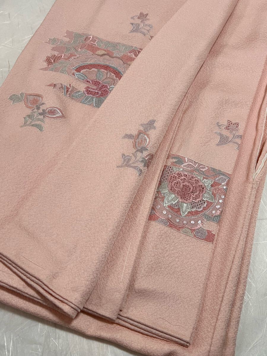 逸品 蘇州刺繍 訪問着 着物 汕頭刺繍 しつけ糸付き 一つ紋 逸品 蘇州刺繍 訪問着 着物 汕頭刺繍 しつけ糸付き 一つ紋