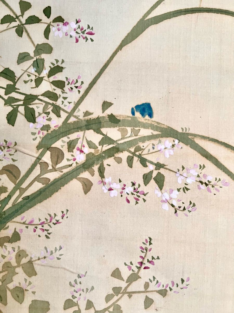 真作】【S8】池上秀畝「明月秋草」絹本 肉筆 共箱 花鳥図 鳥獣 真作】【S8】池上秀畝「明月秋草」絹本 肉筆 共箱 花鳥図 鳥獣