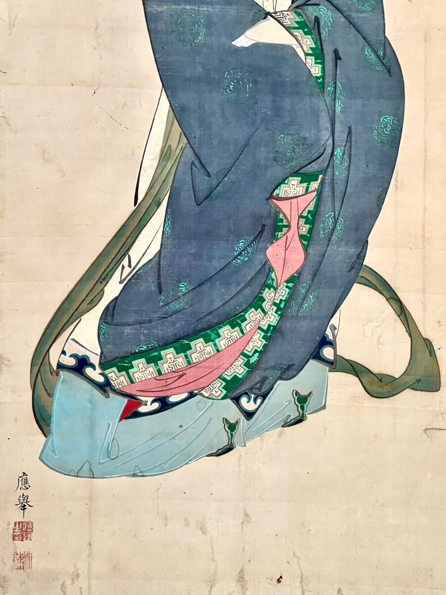 模写】【S8】円山応挙「楊貴妃」絹本 合箱 美人画 歴史人物画 模写】【S8】円山応挙「楊貴妃」絹本 合箱 美人画 歴史人物画