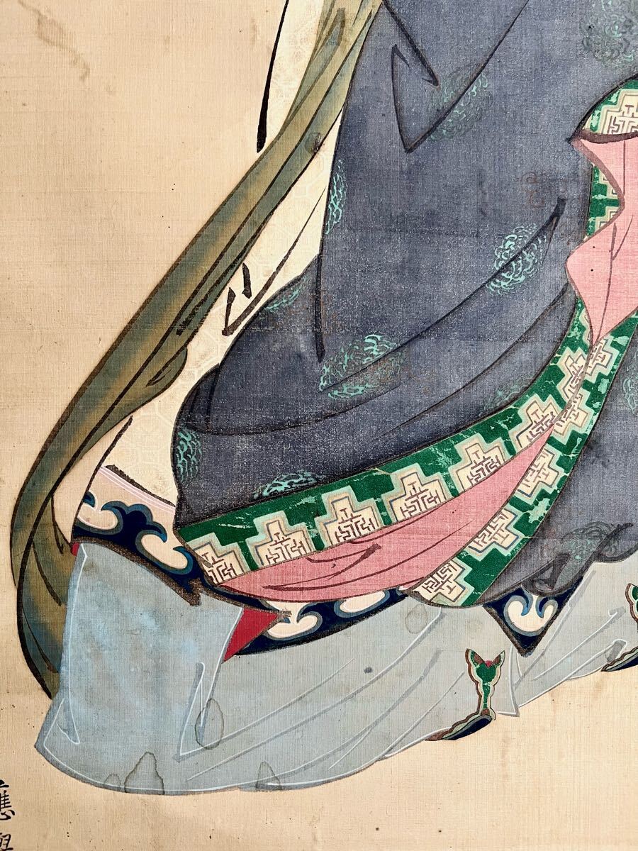模写】【S8】円山応挙「楊貴妃」絹本 合箱 美人画 歴史人物画 模写】【S8】円山応挙「楊貴妃」絹本 合箱 美人画 歴史人物画