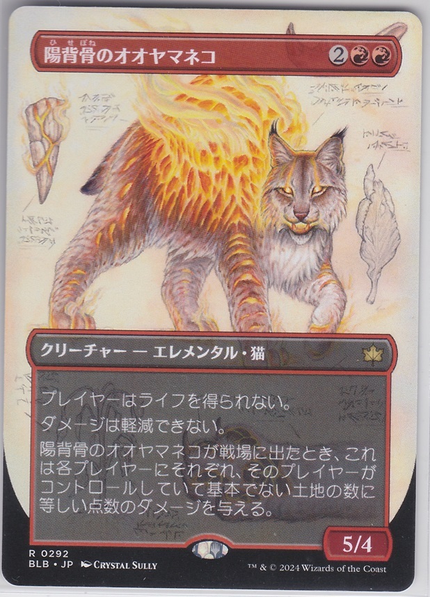 MTG BLB 日本語 R 全面アート 陽背骨のオオヤマネコ(赤)|売買 MTG BLB 日本語 R 全面アート 陽背骨のオオヤマネコ(赤)|売買